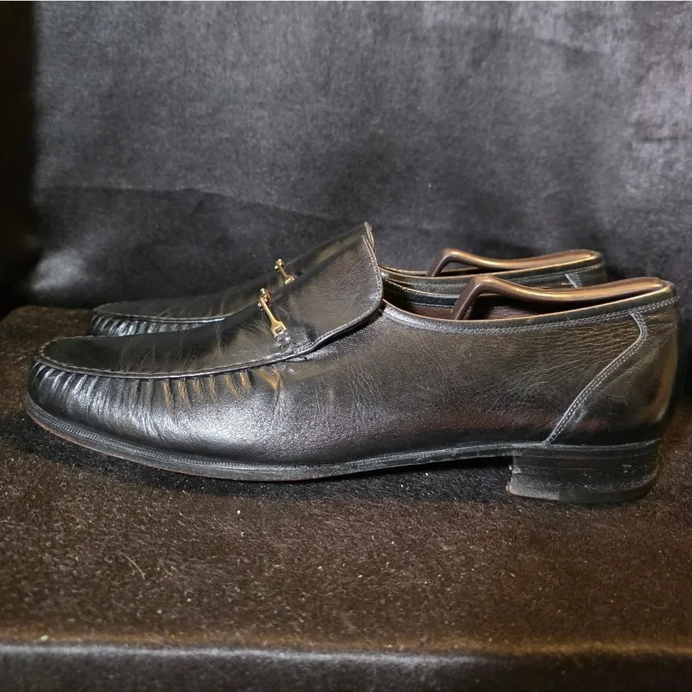 Florsheim Black Leather Men's Slip-On Loafers